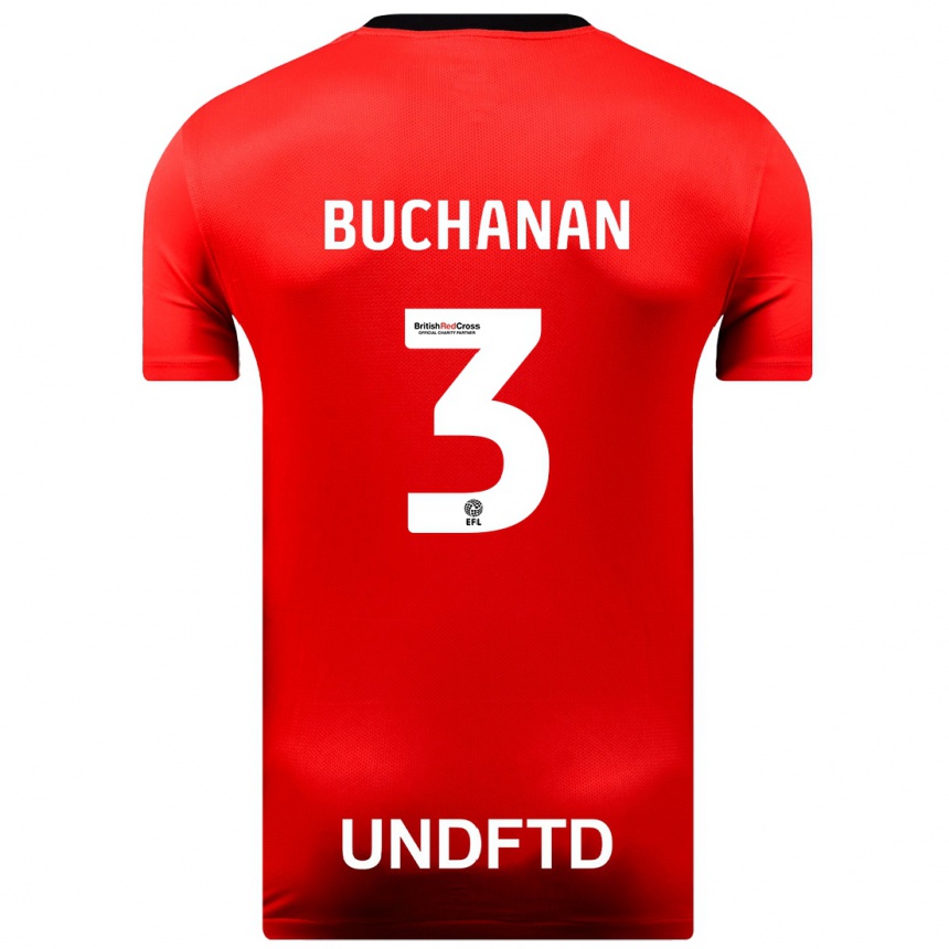 Mujer Fútbol Camiseta Lee Buchanan #3 Rojo 2ª Equipación 2023/24 Perú