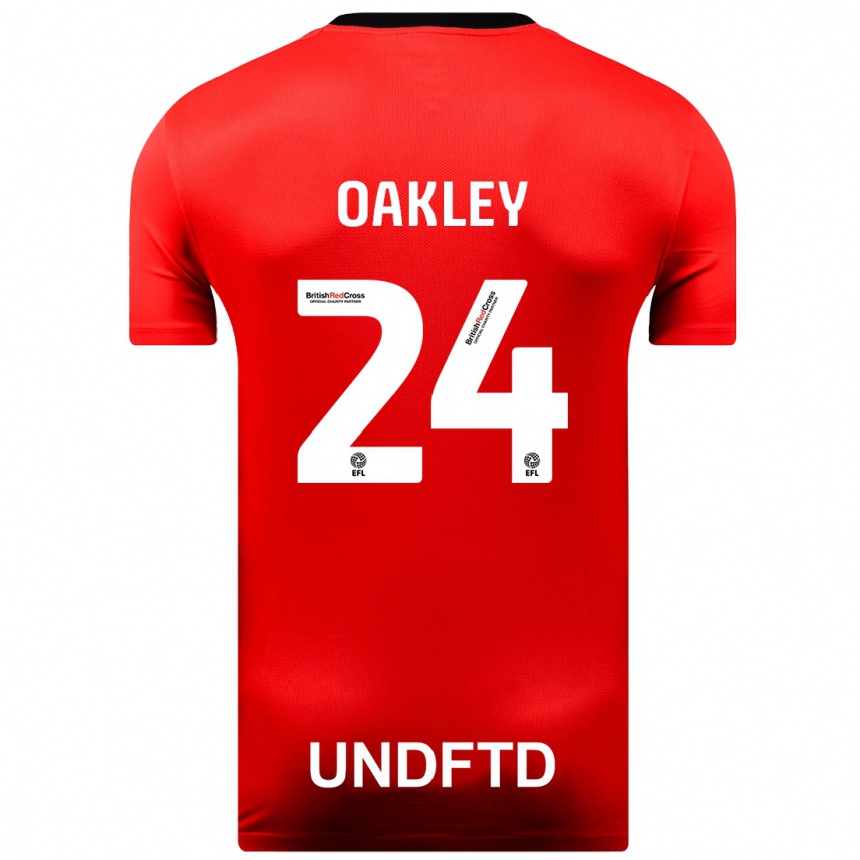 Mujer Fútbol Camiseta Marcel Oakley #24 Rojo 2ª Equipación 2023/24 Perú