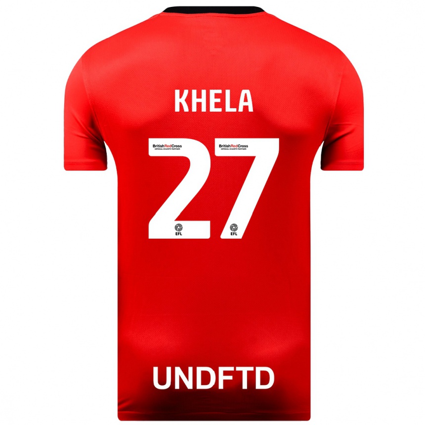 Mujer Fútbol Camiseta Brandon Khela #27 Rojo 2ª Equipación 2023/24 Perú