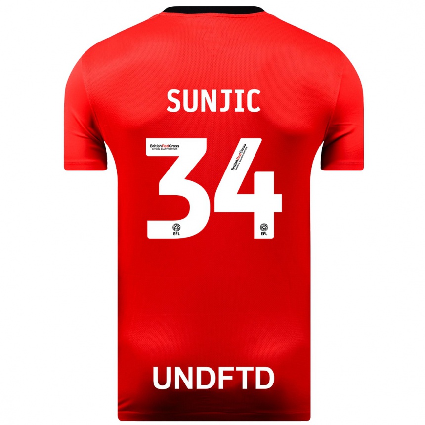 Mujer Fútbol Camiseta Ivan Sunjic #34 Rojo 2ª Equipación 2023/24 Perú