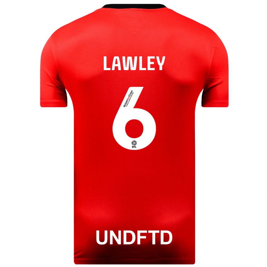 Mujer Fútbol Camiseta Gemma Lawley #6 Rojo 2ª Equipación 2023/24 Perú