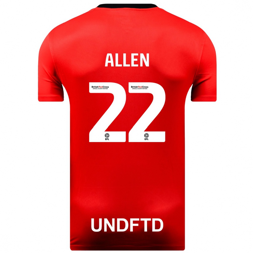 Mujer Fútbol Camiseta Remi Allen #22 Rojo 2ª Equipación 2023/24 Perú