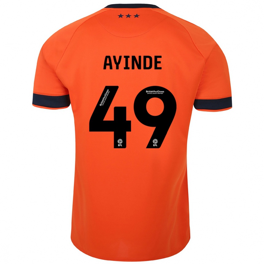 Mujer Fútbol Camiseta Leon Ayinde #49 Naranja 2ª Equipación 2023/24 Perú