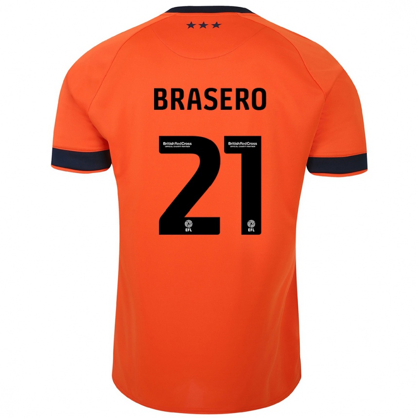 Mujer Fútbol Camiseta Sarah Brasero-Carreira #21 Naranja 2ª Equipación 2023/24 Perú