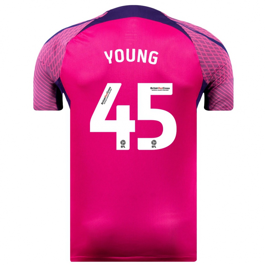 Mujer Fútbol Camiseta Matthew Young #45 Morado 2ª Equipación 2023/24 Perú