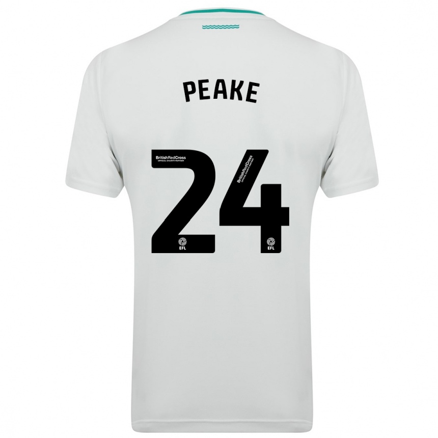 Mujer Fútbol Camiseta Paige Peake #24 Blanco 2ª Equipación 2023/24 Perú