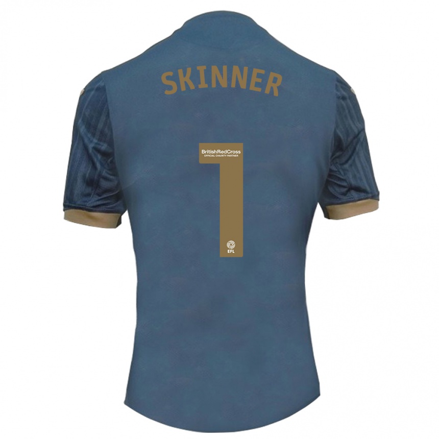 Mujer Fútbol Camiseta Claire Skinner #1 Verde Azulado Oscuro 2ª Equipación 2023/24 Perú