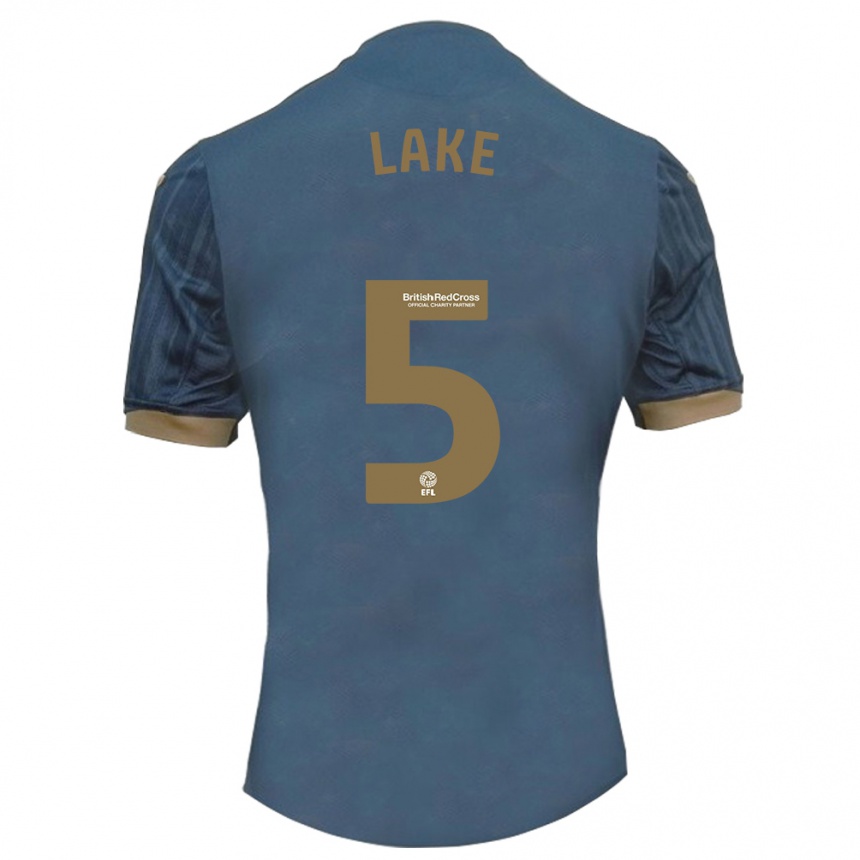 Mujer Fútbol Camiseta Ellie Lake #5 Verde Azulado Oscuro 2ª Equipación 2023/24 Perú