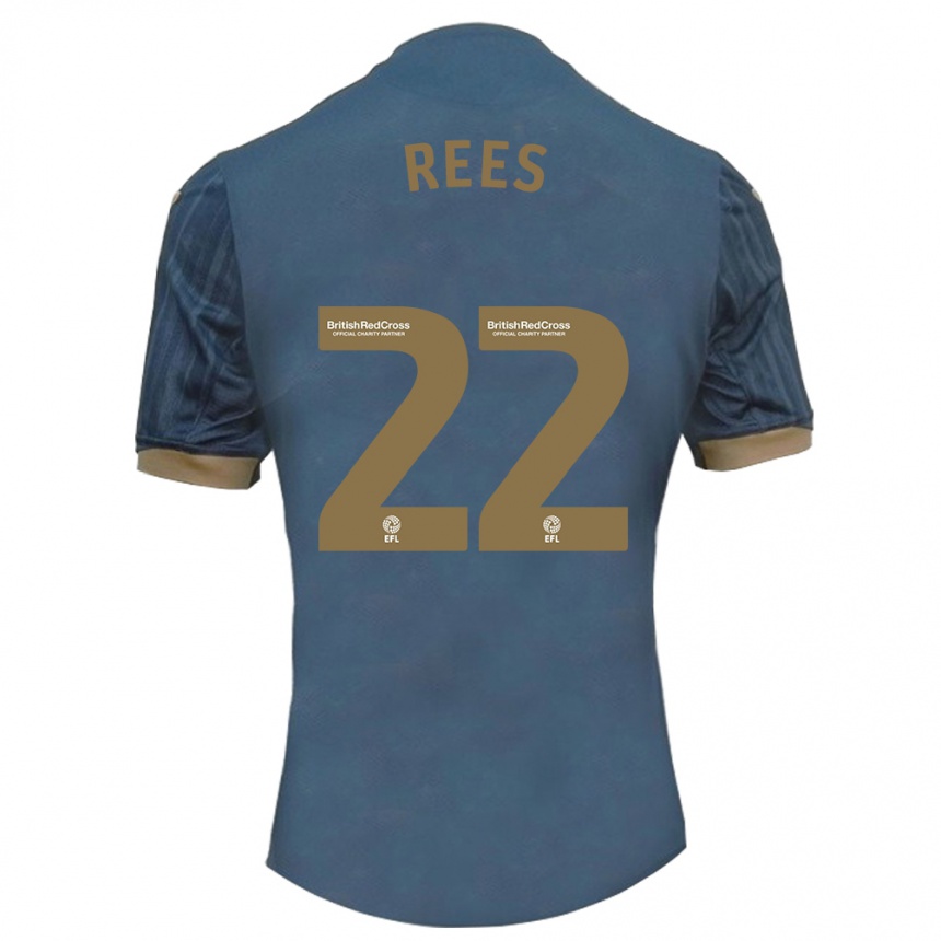 Mujer Fútbol Camiseta Nia Rees #22 Verde Azulado Oscuro 2ª Equipación 2023/24 Perú