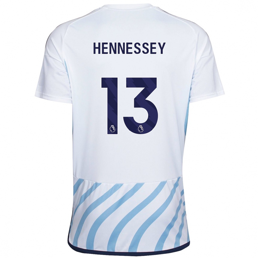 Mujer Fútbol Camiseta Wayne Hennessey #13 Blanco Azul 2ª Equipación 2023/24 Perú