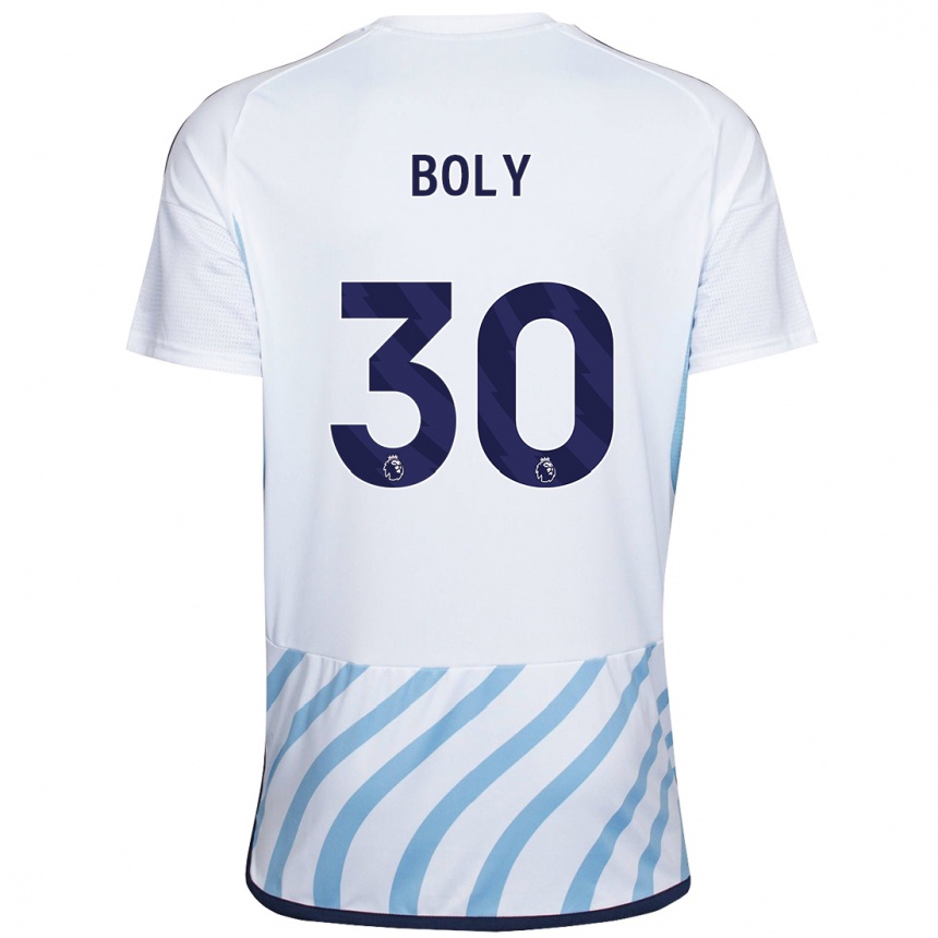 Mujer Fútbol Camiseta Willy Boly #30 Blanco Azul 2ª Equipación 2023/24 Perú