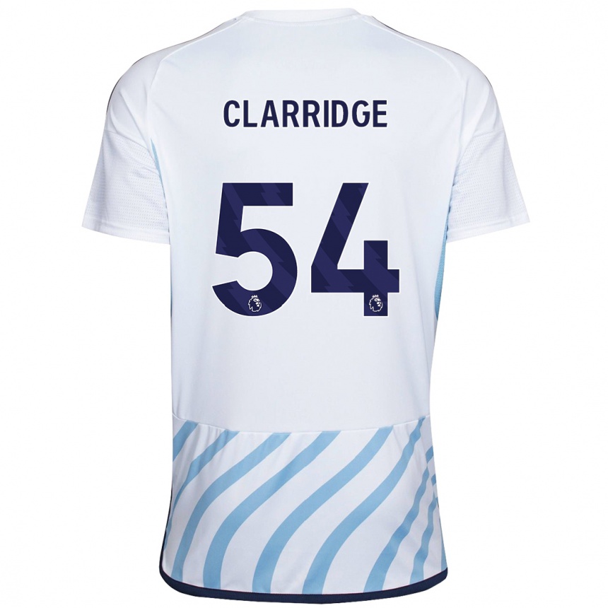 Mujer Fútbol Camiseta James Clarridge #54 Blanco Azul 2ª Equipación 2023/24 Perú