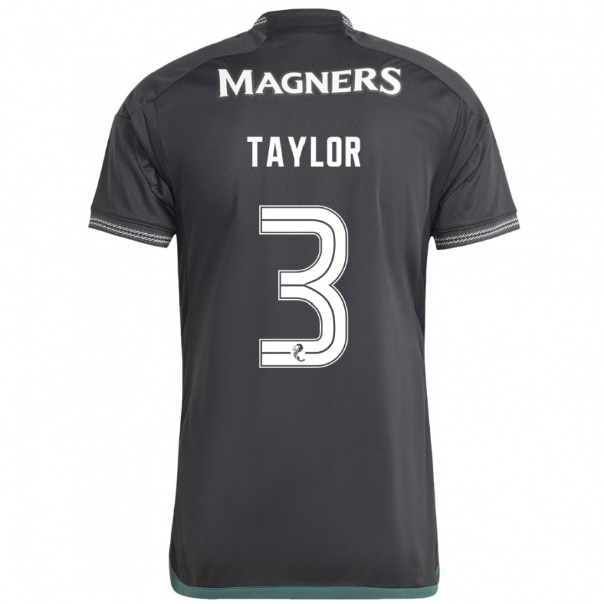 Mujer Fútbol Camiseta Greg Taylor #3 Negro 2ª Equipación 2023/24 Perú