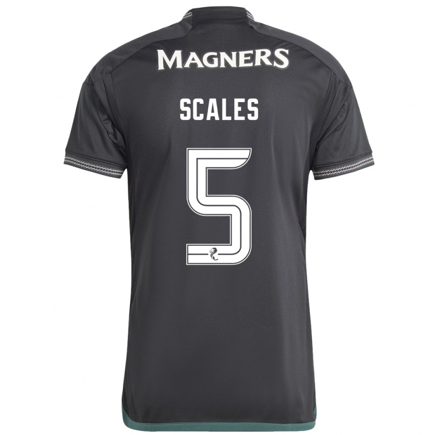 Mujer Fútbol Camiseta Liam Scales #5 Negro 2ª Equipación 2023/24 Perú