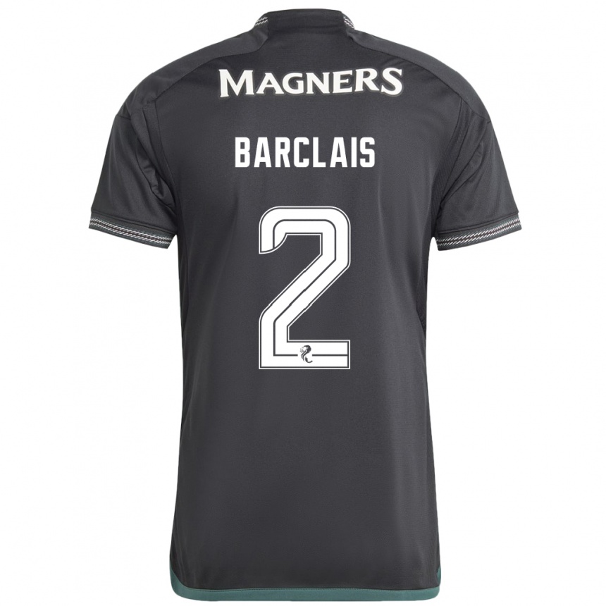 Mujer Fútbol Camiseta Celya Barclais #2 Negro 2ª Equipación 2023/24 Perú