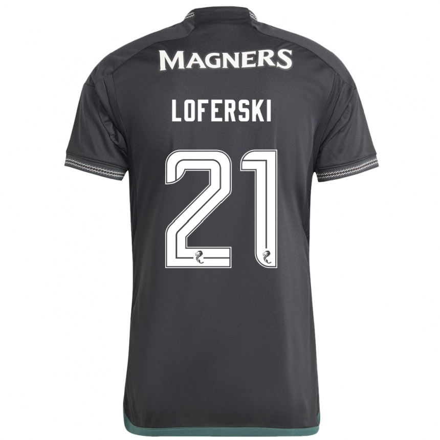 Mujer Fútbol Camiseta Kit Loferski #21 Negro 2ª Equipación 2023/24 Perú