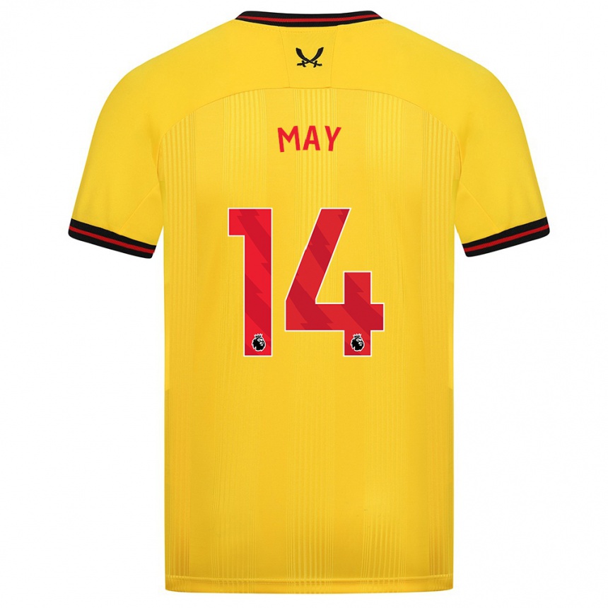 Mujer Fútbol Camiseta Ellie May #14 Amarillo 2ª Equipación 2023/24 Perú