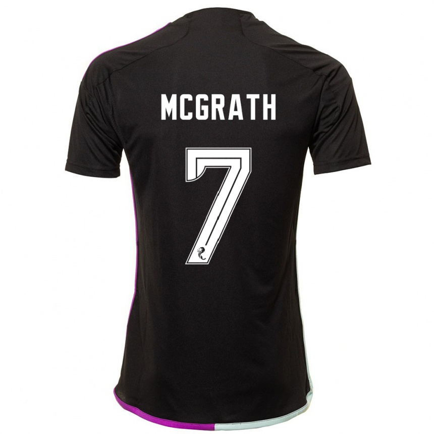 Mujer Fútbol Camiseta Jamie Mcgrath #7 Negro 2ª Equipación 2023/24 Perú