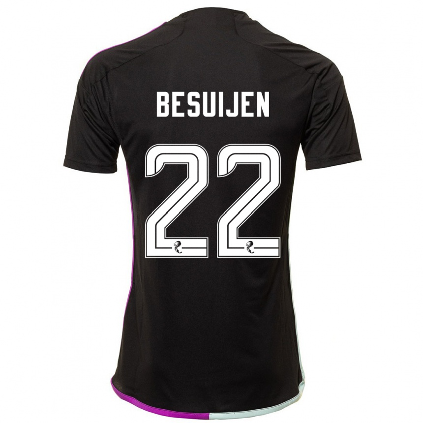 Mujer Fútbol Camiseta Vicente Besuijen #22 Negro 2ª Equipación 2023/24 Perú