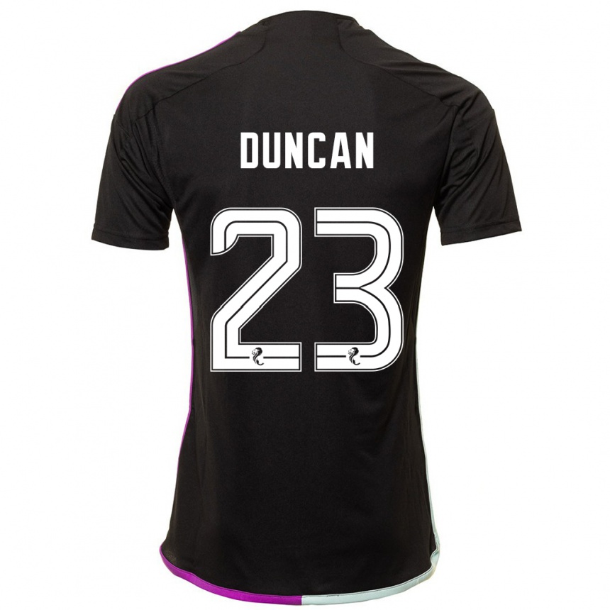 Mujer Fútbol Camiseta Ryan Duncan #23 Negro 2ª Equipación 2023/24 Perú