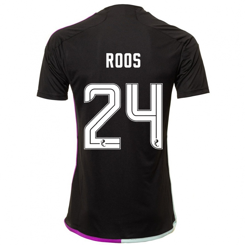 Mujer Fútbol Camiseta Kelle Roos #24 Negro 2ª Equipación 2023/24 Perú