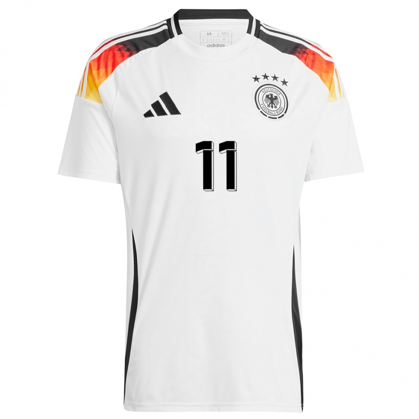 Niño Fútbol Camiseta Alemania Marco Reus #11 Blanco 1ª Equipación 24-26 Perú