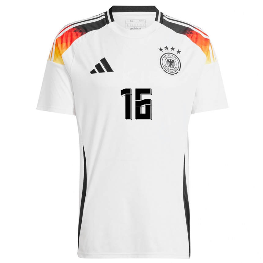 Niño Fútbol Camiseta Alemania Tom Rothe #16 Blanco 1ª Equipación 24-26 Perú