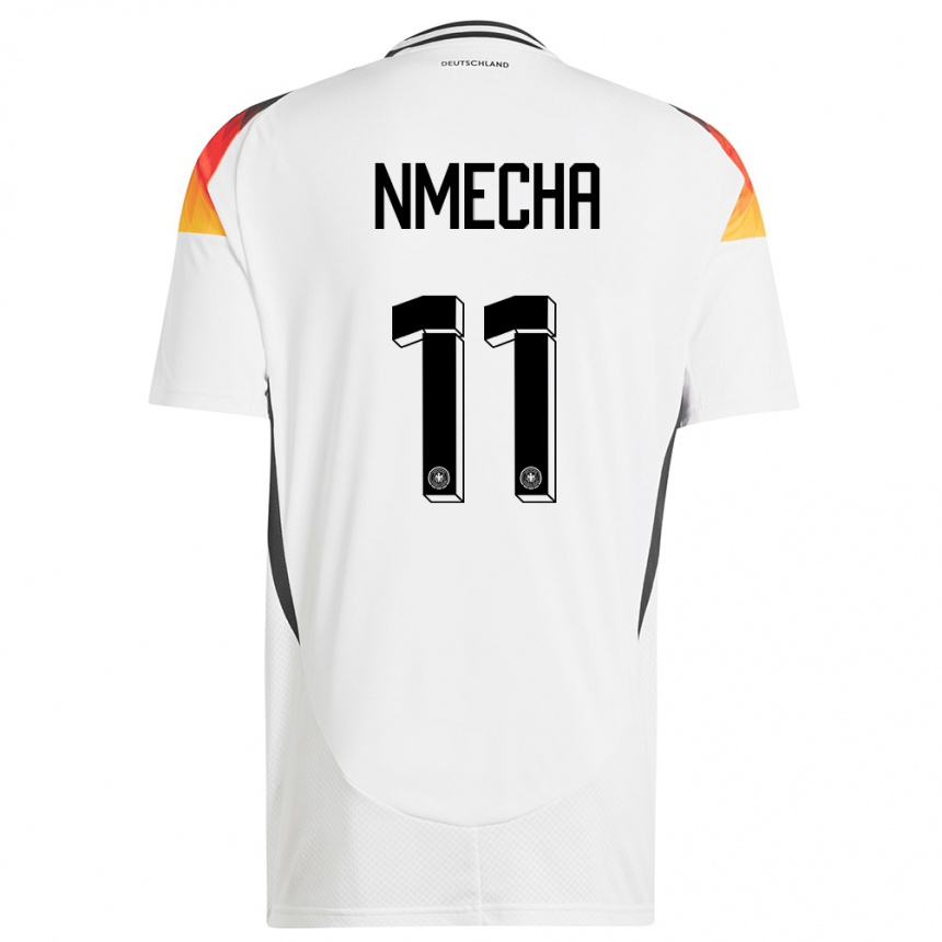 Niño Fútbol Camiseta Alemania Lukas Nmecha #11 Blanco 1ª Equipación 24-26 Perú