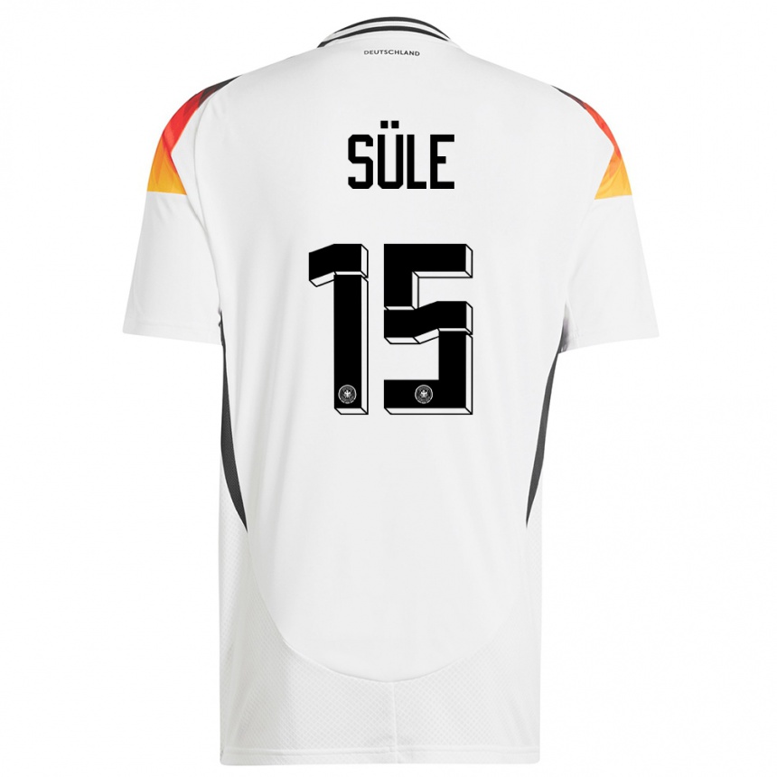 Niño Fútbol Camiseta Alemania Niklas Sule #15 Blanco 1ª Equipación 24-26 Perú