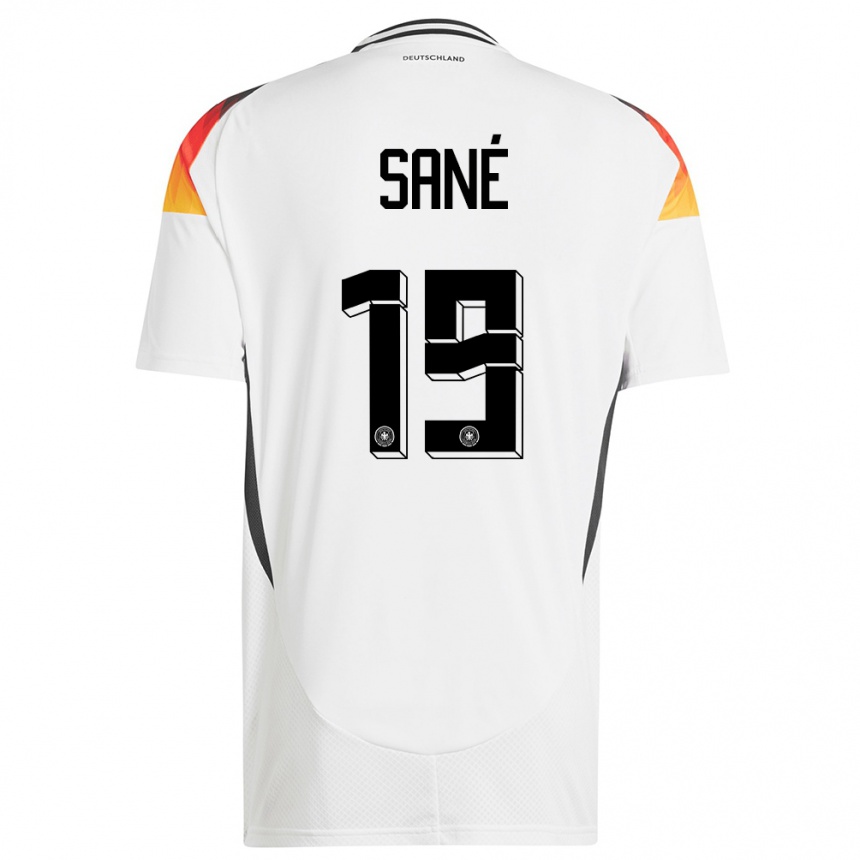 Niño Fútbol Camiseta Alemania Leroy Sane #19 Blanco 1ª Equipación 24-26 Perú