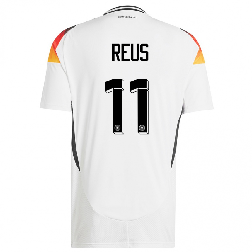 Niño Fútbol Camiseta Alemania Marco Reus #11 Blanco 1ª Equipación 24-26 Perú