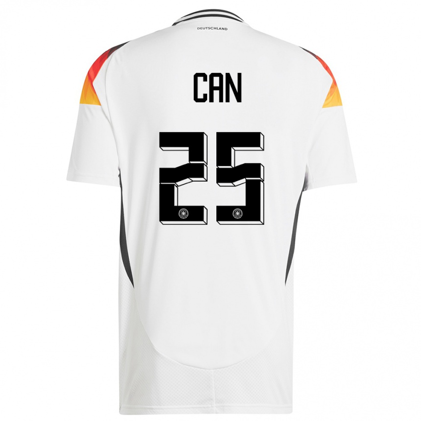 Niño Fútbol Camiseta Alemania Emre Can #25 Blanco 1ª Equipación 24-26 Perú