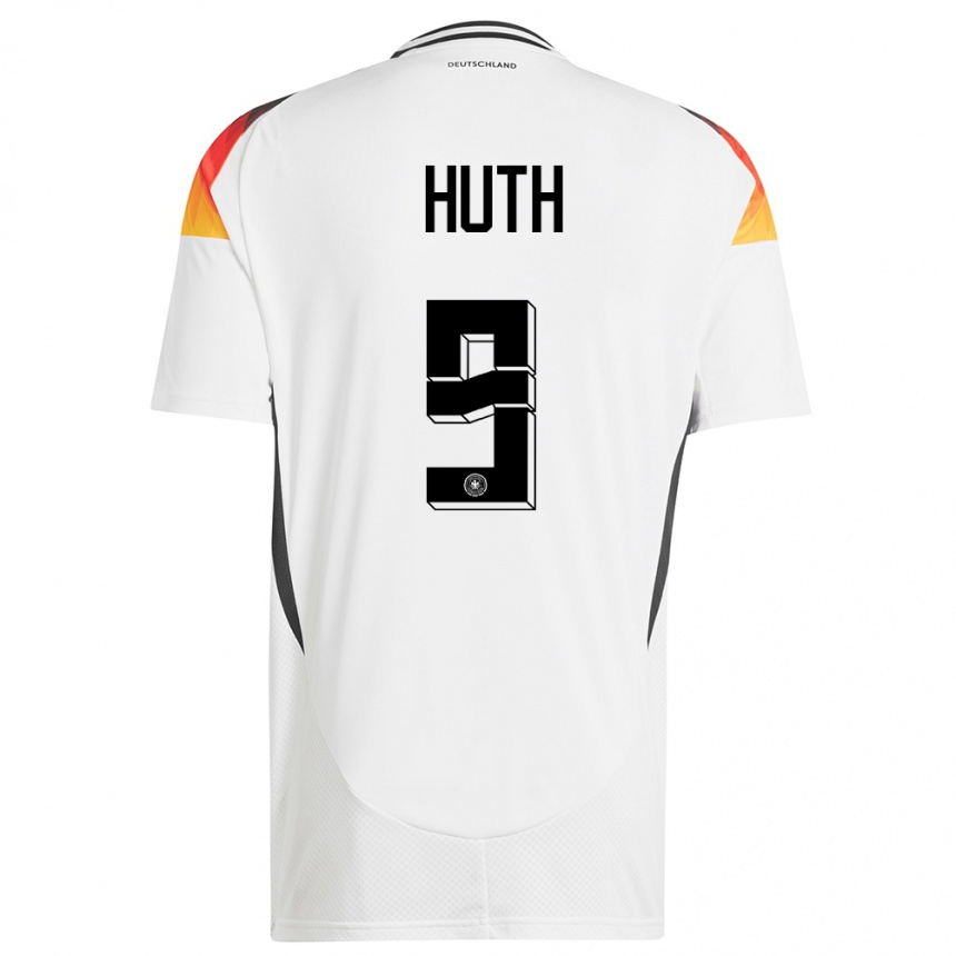 Niño Fútbol Camiseta Alemania Svenja Huth #9 Blanco 1ª Equipación 24-26 Perú