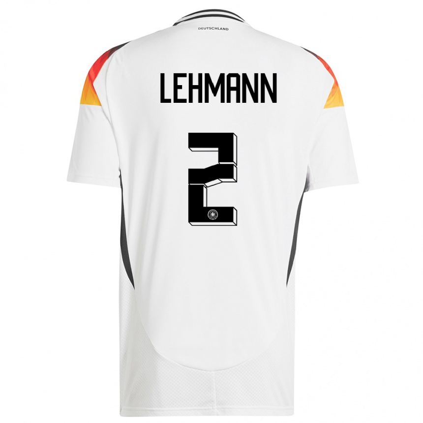 Niño Fútbol Camiseta Alemania Paul Lehmann #2 Blanco 1ª Equipación 24-26 Perú