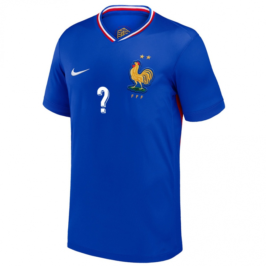 Niño Fútbol Camiseta Francia Su Nombre #0 Azul 1ª Equipación 24-26 Perú