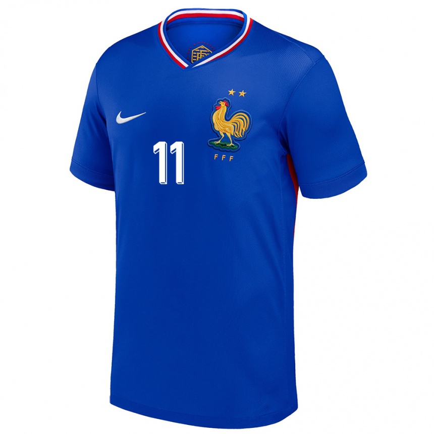 Niño Fútbol Camiseta Francia Ousmane Dembele #11 Azul 1ª Equipación 24-26 Perú