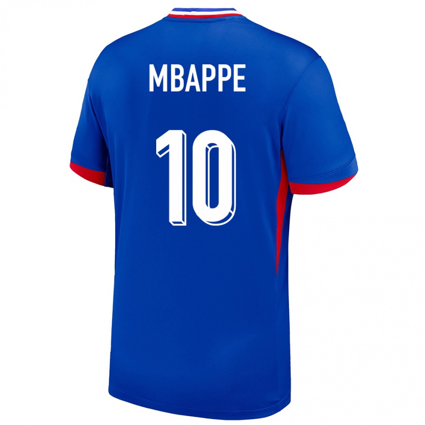 Niño Fútbol Camiseta Francia Kylian Mbappe #10 Azul 1ª Equipación 24-26 Perú