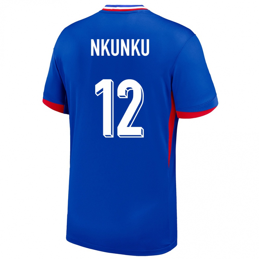 Niño Fútbol Camiseta Francia Christopher Nkunku #12 Azul 1ª Equipación 24-26 Perú