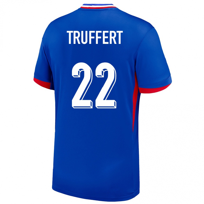 Niño Fútbol Camiseta Francia Adrien Truffert #22 Azul 1ª Equipación 24-26 Perú