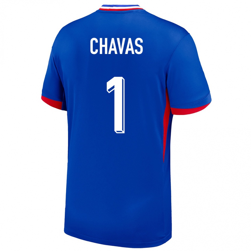 Niño Fútbol Camiseta Francia Mylene Chavas #1 Azul 1ª Equipación 24-26 Perú