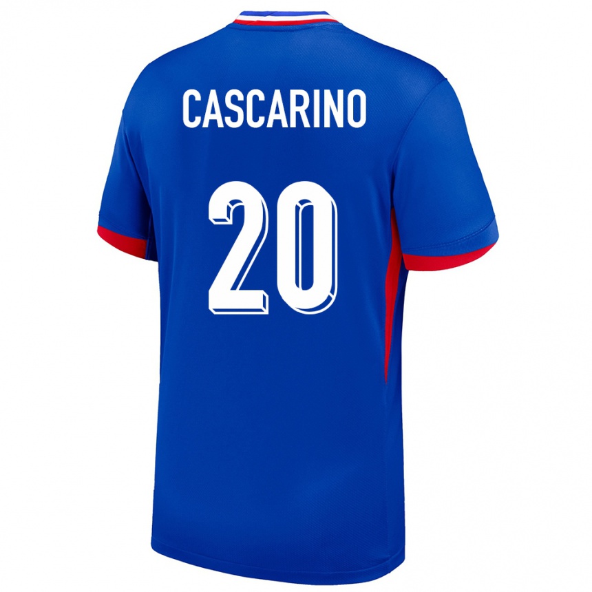 Niño Fútbol Camiseta Francia Delphine Cascarino #20 Azul 1ª Equipación 24-26 Perú