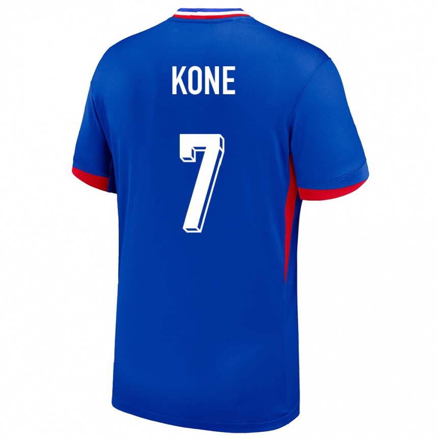 Niño Fútbol Camiseta Francia Kouadio Kone #7 Azul 1ª Equipación 24-26 Perú