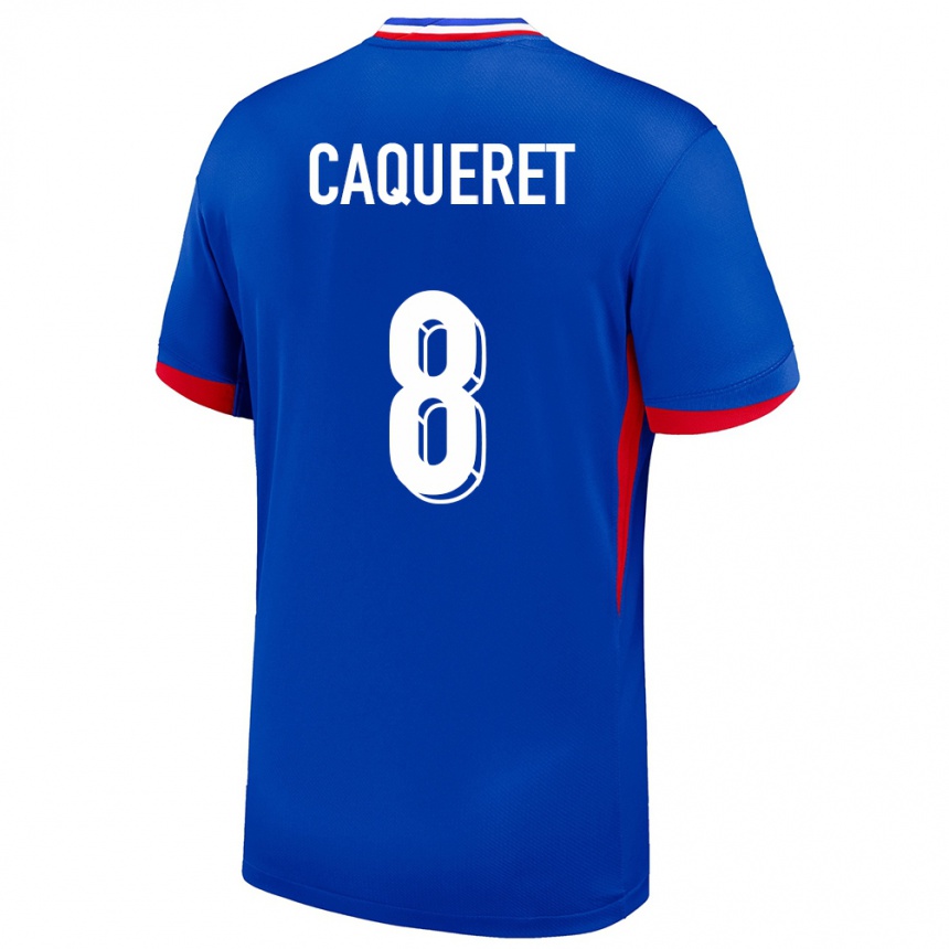 Niño Fútbol Camiseta Francia Maxence Caqueret #8 Azul 1ª Equipación 24-26 Perú