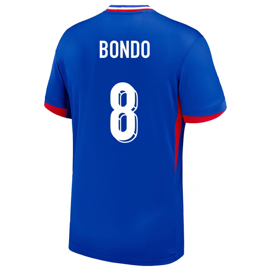 Niño Fútbol Camiseta Francia Warren Bondo #8 Azul 1ª Equipación 24-26 Perú