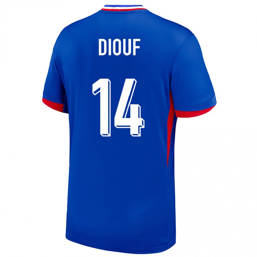 Niño Fútbol Camiseta Francia Andy Diouf #14 Azul 1ª Equipación 24-26 Perú