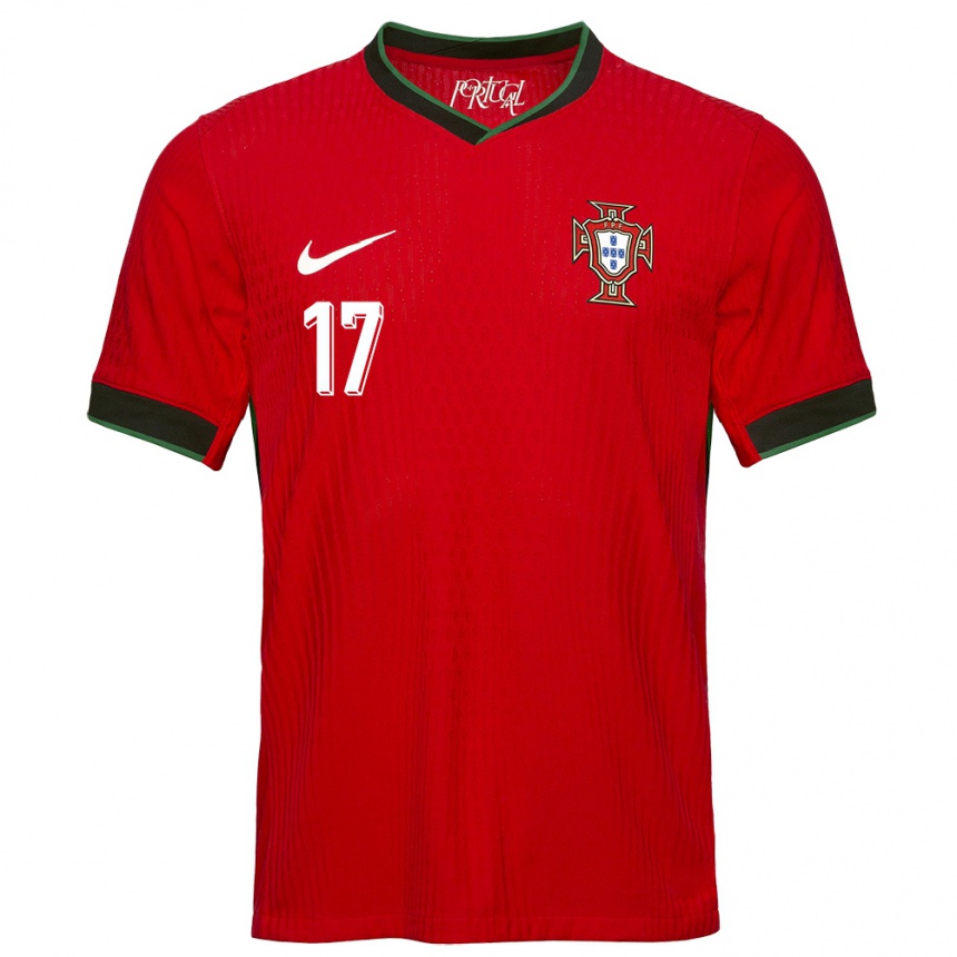 Niño Fútbol Camiseta Portugal Afonso Moreira #17 Rojo 1ª Equipación 24-26 Perú