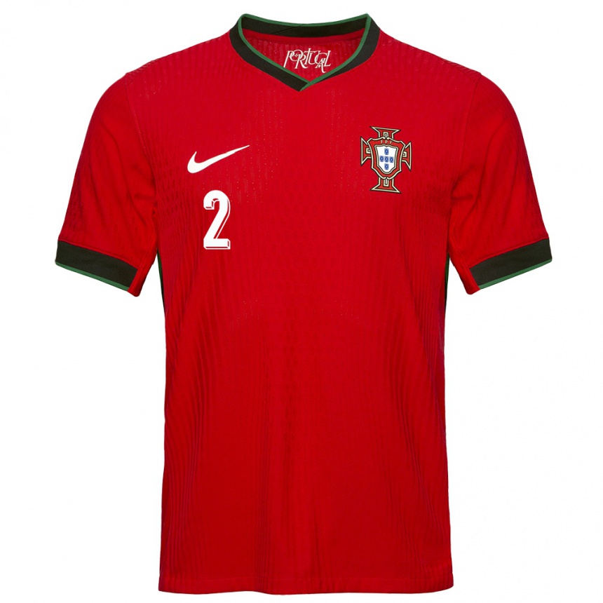 Niño Fútbol Camiseta Portugal Goncalo Esteves #2 Rojo 1ª Equipación 24-26 Perú