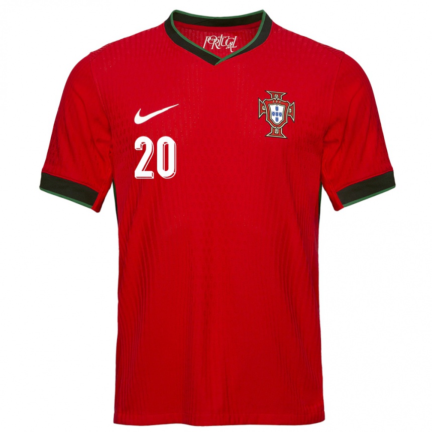 Niño Fútbol Camiseta Portugal Joao Cancelo #20 Rojo 1ª Equipación 24-26 Perú