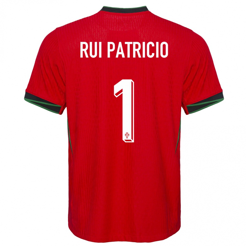 Niño Fútbol Camiseta Portugal Rui Patricio #1 Rojo 1ª Equipación 24-26 Perú