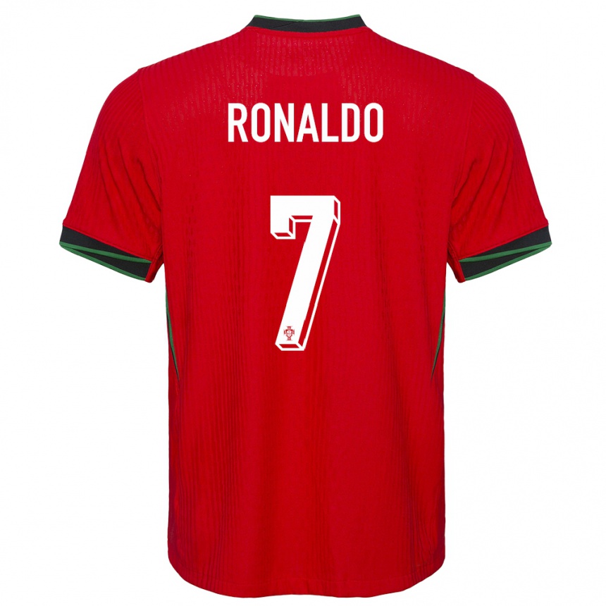 Niño Fútbol Camiseta Portugal Cristiano Ronaldo #7 Rojo 1ª Equipación 24-26 Perú